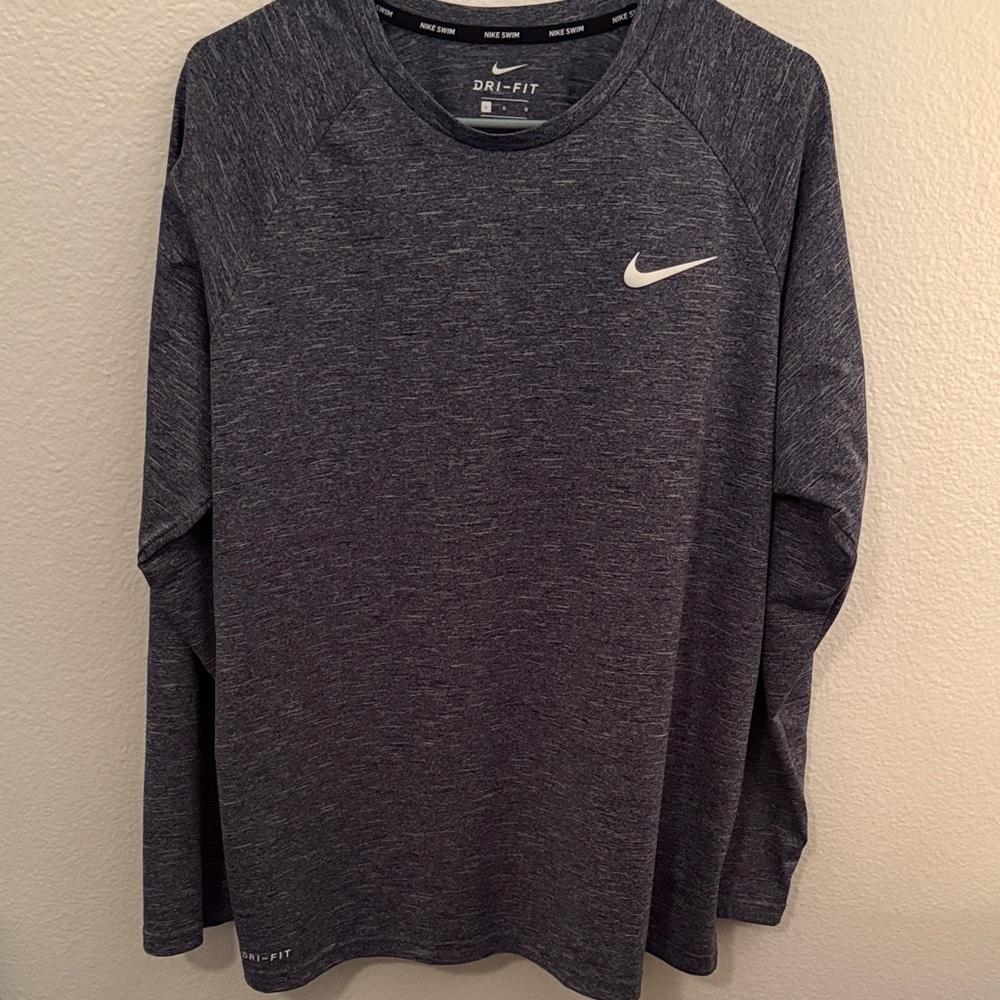Nike Men's Long Sleeve Dri-FIT Tee - Dark Gray